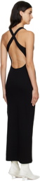 GAUCHERE Black Ribbed Midi Dress