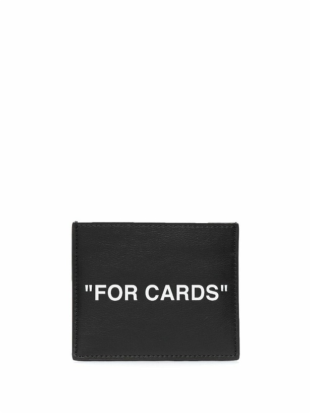 Photo: OFF-WHITE - Quote Leather Credit Card Case