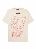 Raf Simons - Philippe Vandenberg Station Printed Cotton-Jersey T-Shirt - Neutrals
