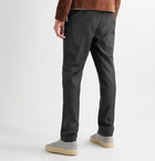 DE BONNE FACTURE - Tapered Wool-Twill Drawstring Trousers - Gray