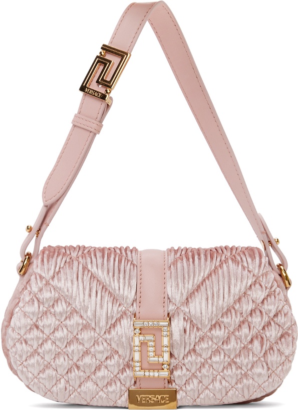 Photo: Versace Pink Greca Goddess Velvet Mini Bag