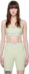 Sporty & Rich Green Serif Bralette