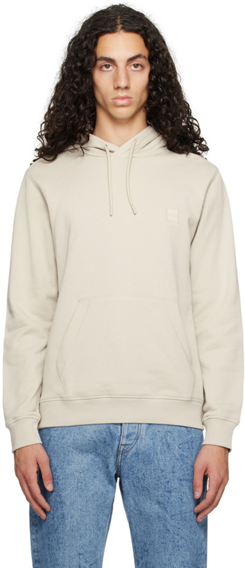 Photo: BOSS Taupe Bonded Hoodie
