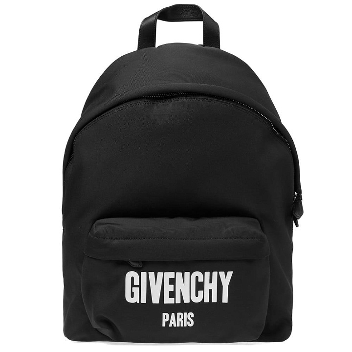 Photo: Givenchy Paris Canvas Backpack Black