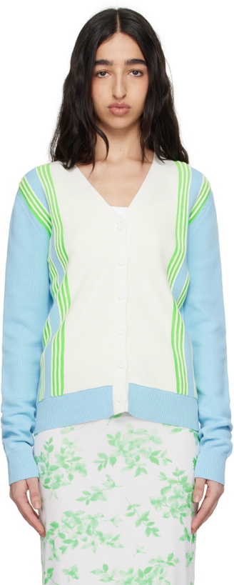 Photo: Anna Sui Blue & White Amalfi Knit Cardigan
