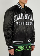 Billionaire Boys Club College Satin Varsity Jacket Black