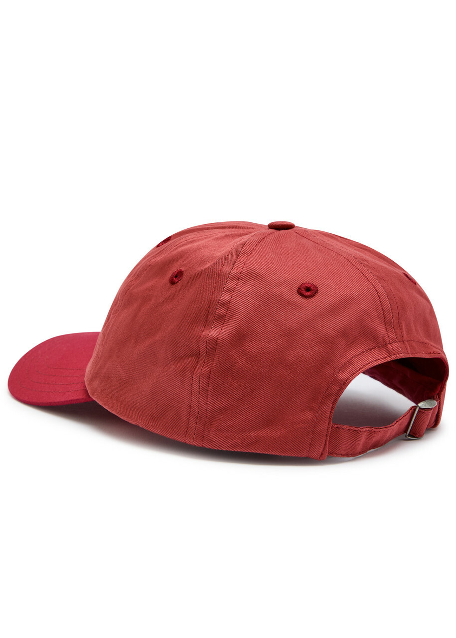 Drake's D-embroidered Cotton cap - Red - One Size