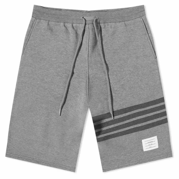 Photo: Thom Browne Men's Tonal 4 Bar Sweat Short in Medium Grey