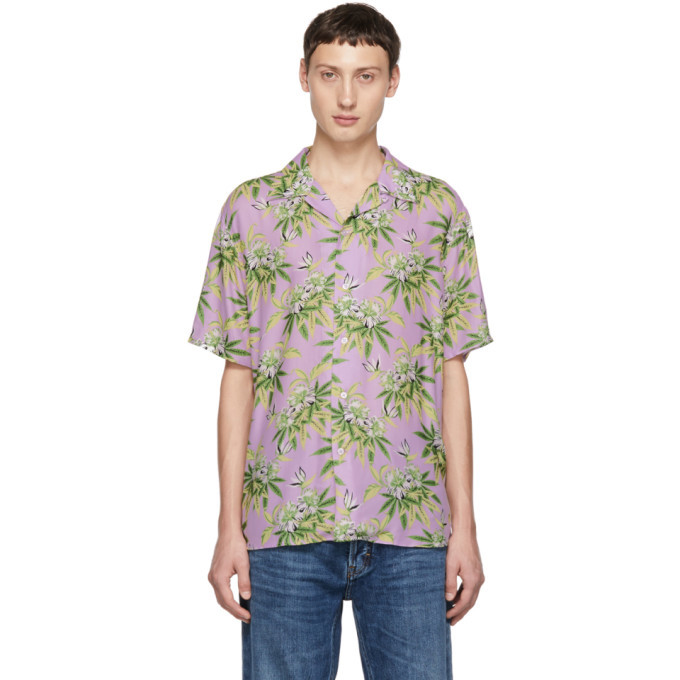 SSS World Corp Purple Weed Hibiscus Shirt SSS World Corp