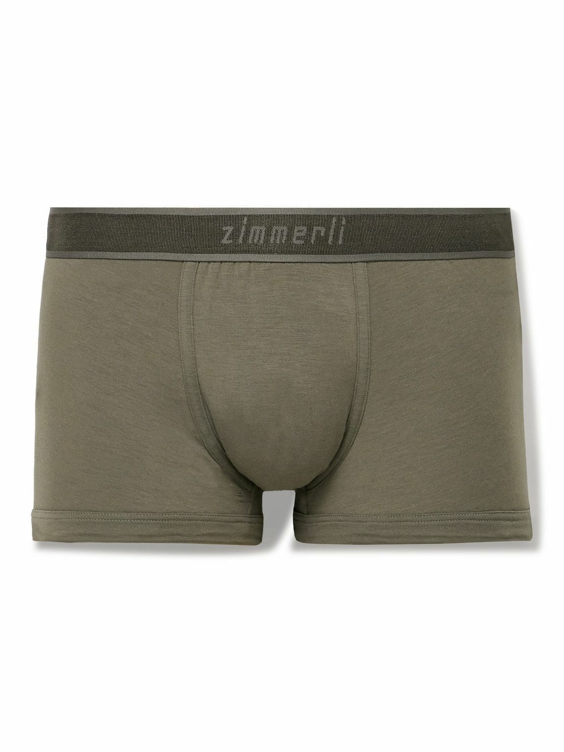 Zimmerli - Stretch TENCEL™ Modal-Blend Boxer Briefs - Green Zimmerli