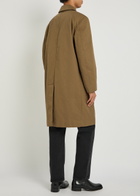 Saint Laurent Quilted Cotton Coat Taupe