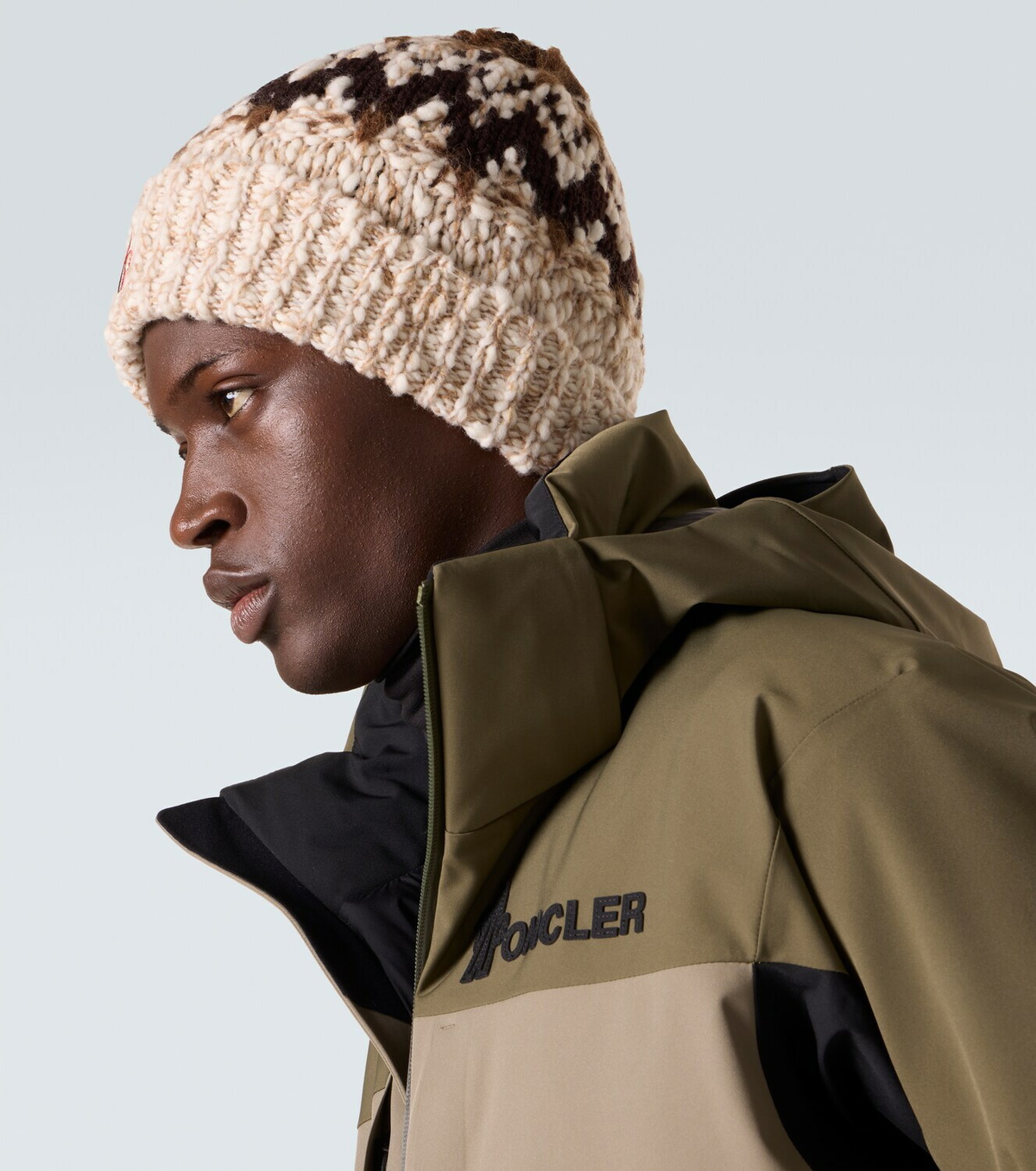 Moncler Grenoble Jacquard wool-blend beanie