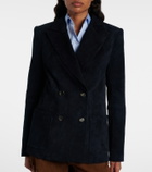 Stouls Suede double-breasted blazer