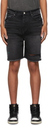 AMIRI Black Denim Painter Bermuda Shorts