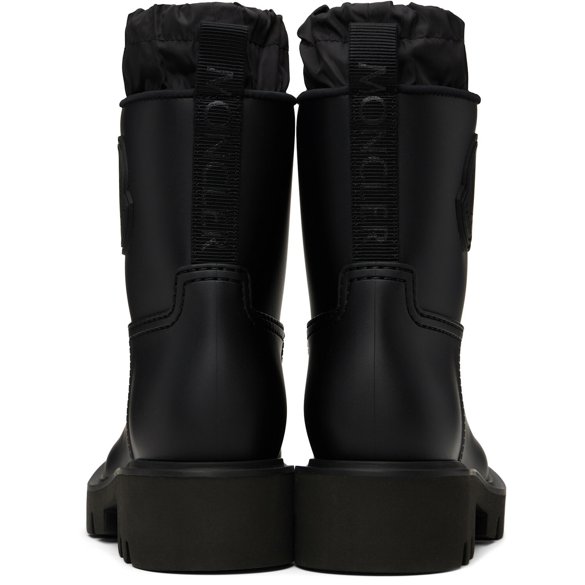 Moncler Black Kickstream Rain Boots