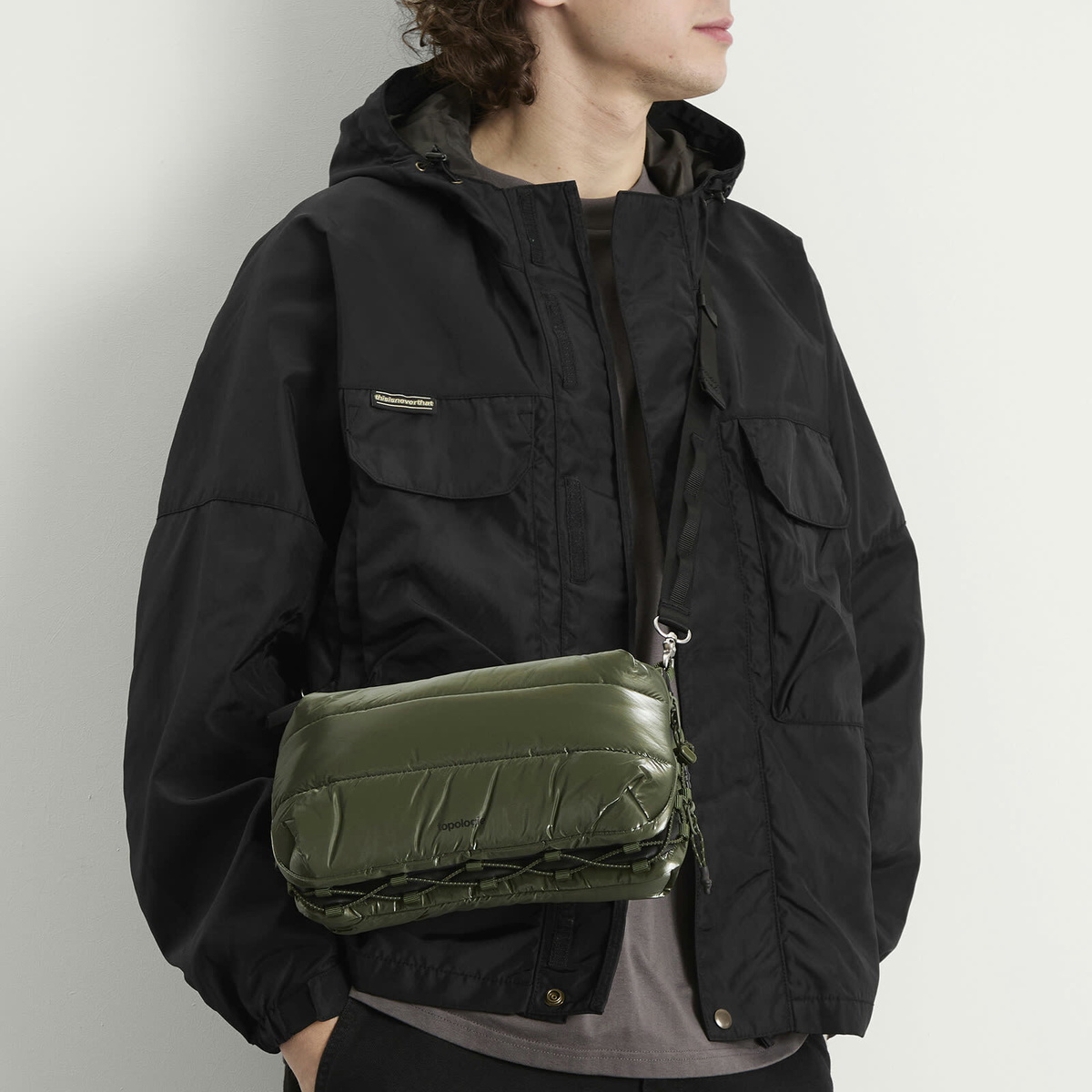 Topologie Bottle Sacoche Bag - Large in Deep Forest Puffer Topologie