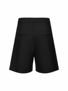 ANINE BING - Carrie Pleated Wool Blend Shorts