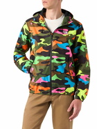 MC2 Saint Barth Man Hooded Lightweight Windbreaker With Camouflage Print