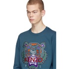 Kenzo Blue Limited Edition Holiday Tiger Sweatshirt