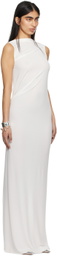 Aaron Esh SSENSE Exclusive White Gathered Maxi Dress