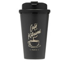 Maison Kitsuné Men's Café Kitsuné Coffee Cup Tumbler in Anthracite 