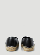 Saint Laurent YSL Embossed Flat Espadrilles