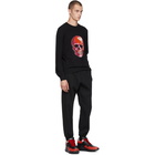 Alexander McQueen Black Wool and Mohair Skull Sweater