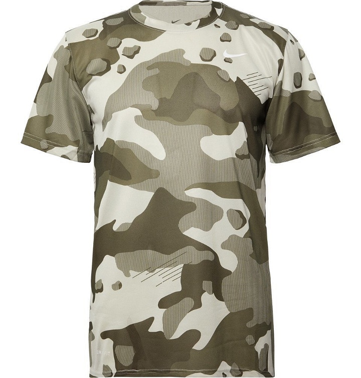Photo: Nike Training - Camouflage-Print Dri-FIT T-Shirt - Army green
