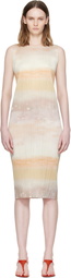 PLEATS PLEASE ISSEY MIYAKE Beige Sea Bubble Midi Dress