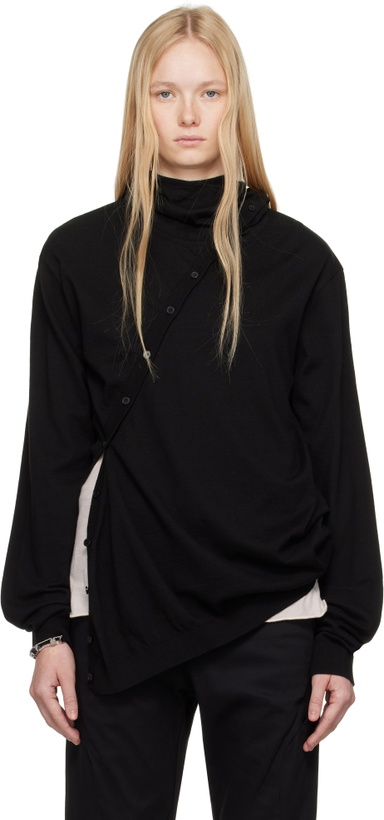 Photo: POST ARCHIVE FACTION (PAF) Black 8.0 Center Knit Hoodie