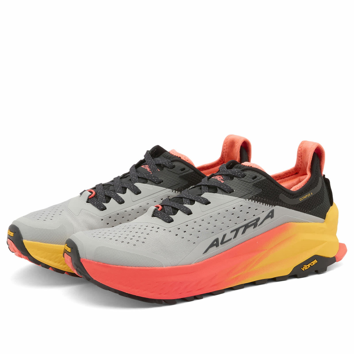 Altra Men's Olympus 6 Sneaker in Gray/Red