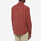 Portuguese Flannel Men's Lobo Button Down Corduroy Shirt in Bordeaux