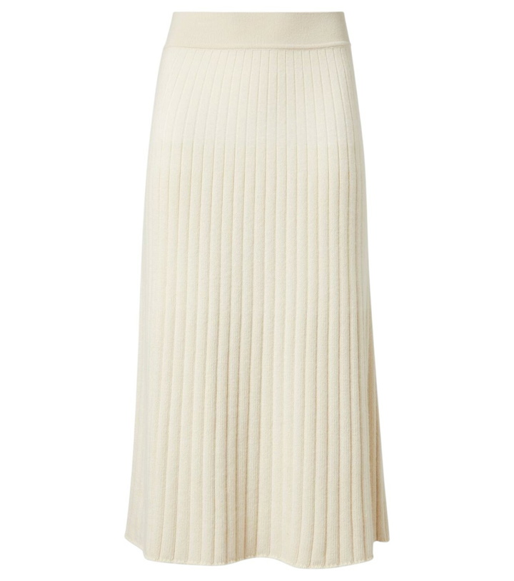 Photo: Loro Piana Ribbed-knit cashmere midi skirt
