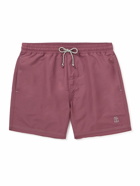 Brunello Cucinelli - Straight-Leg Long-Length Swim Shorts - Pink