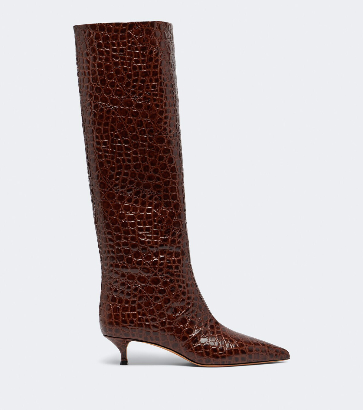 Le Monde Béryl Babouche croc-effect leather knee-high boots