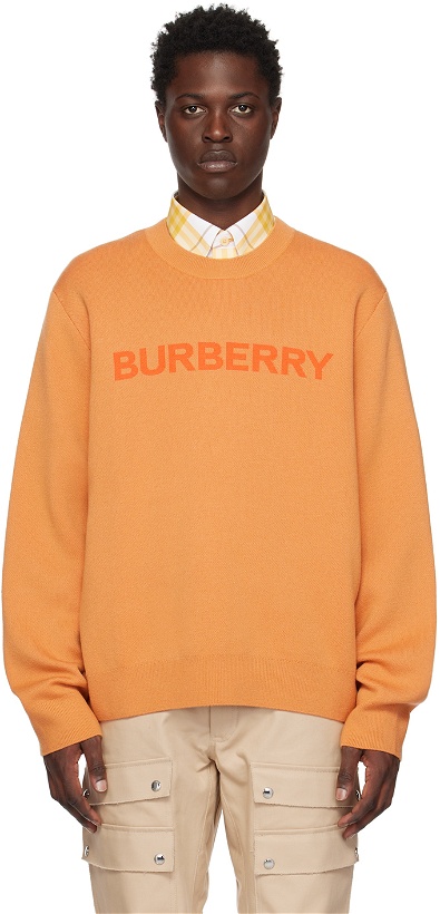 Photo: Burberry Orange Intarsia Sweater