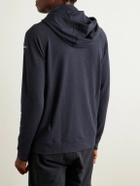 Kjus - Inverness Eco-Coffee Cotton-Blend Jersey Half-Zip Hoodie - Blue