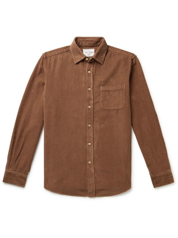 Photo: Portuguese Flannel - Lobo Cotton-Corduroy Shirt - Brown