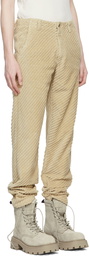 ERL Beige Cotton Trousers