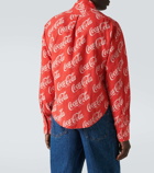 ERL x Coca-Cola® printed cotton and linen shirt