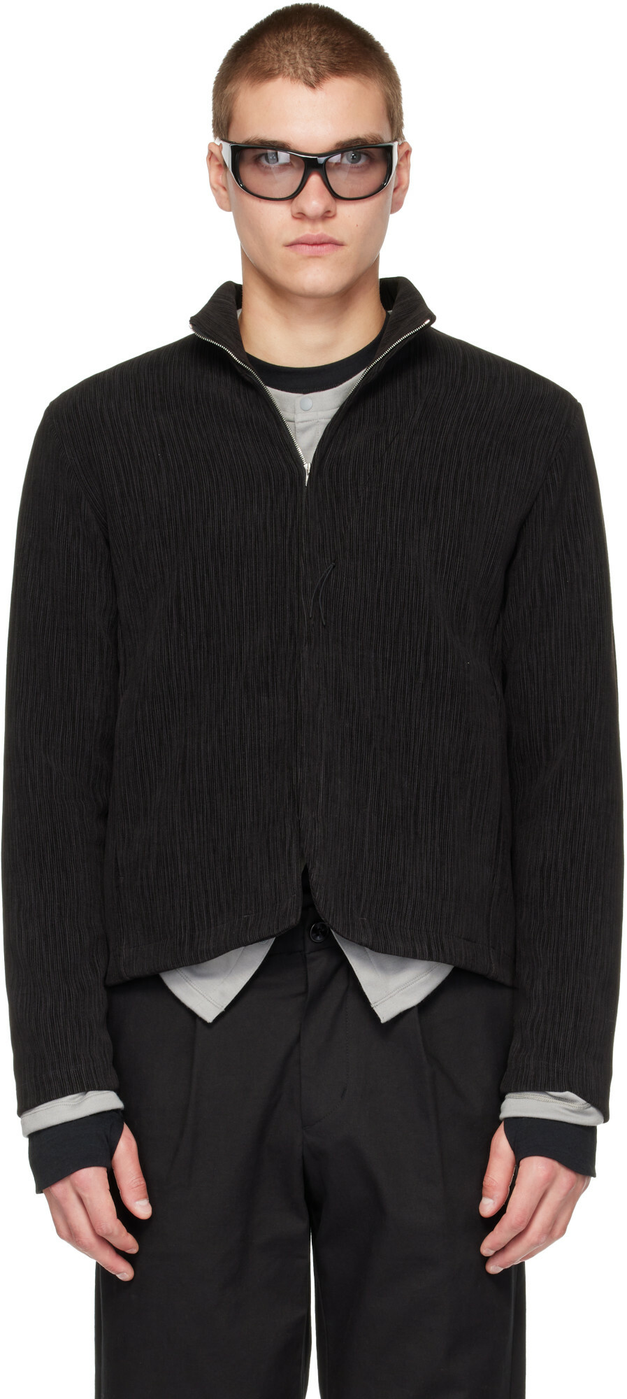 POST ARCHIVE FACTION (PAF) Black Corduroy Track Jacket