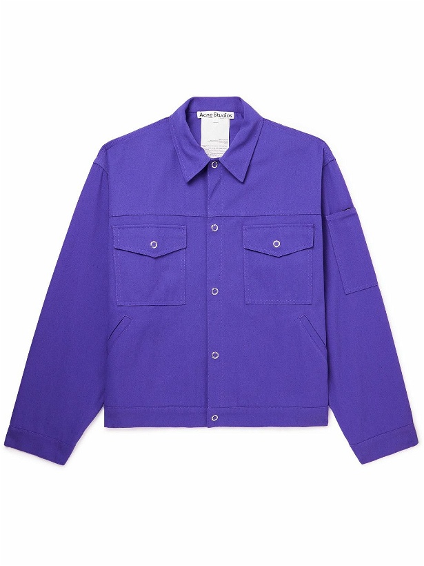 Photo: Acne Studios - Cotton-Blend Twill Overshirt - Purple