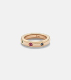 Pomellato Iconica Extra Slim 18kt rose gold ring with gemstones