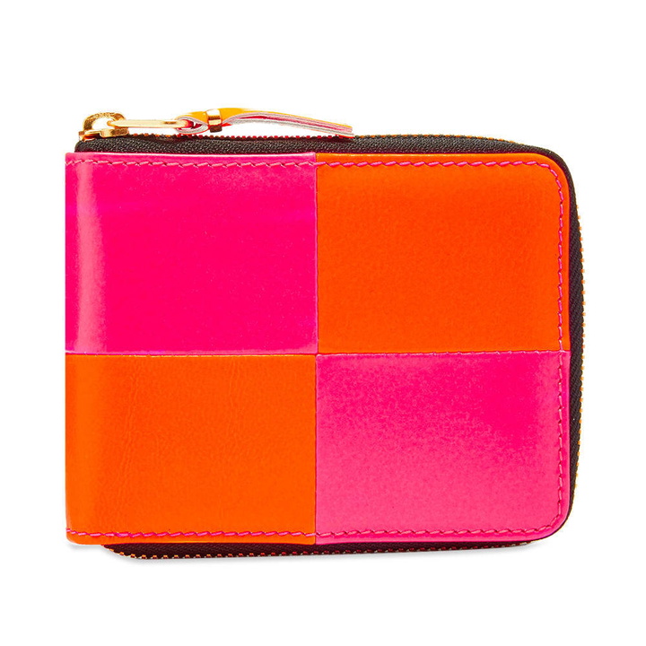 Photo: Comme des Garcons Sa7100Fs Fluo Squares Zip Wallet