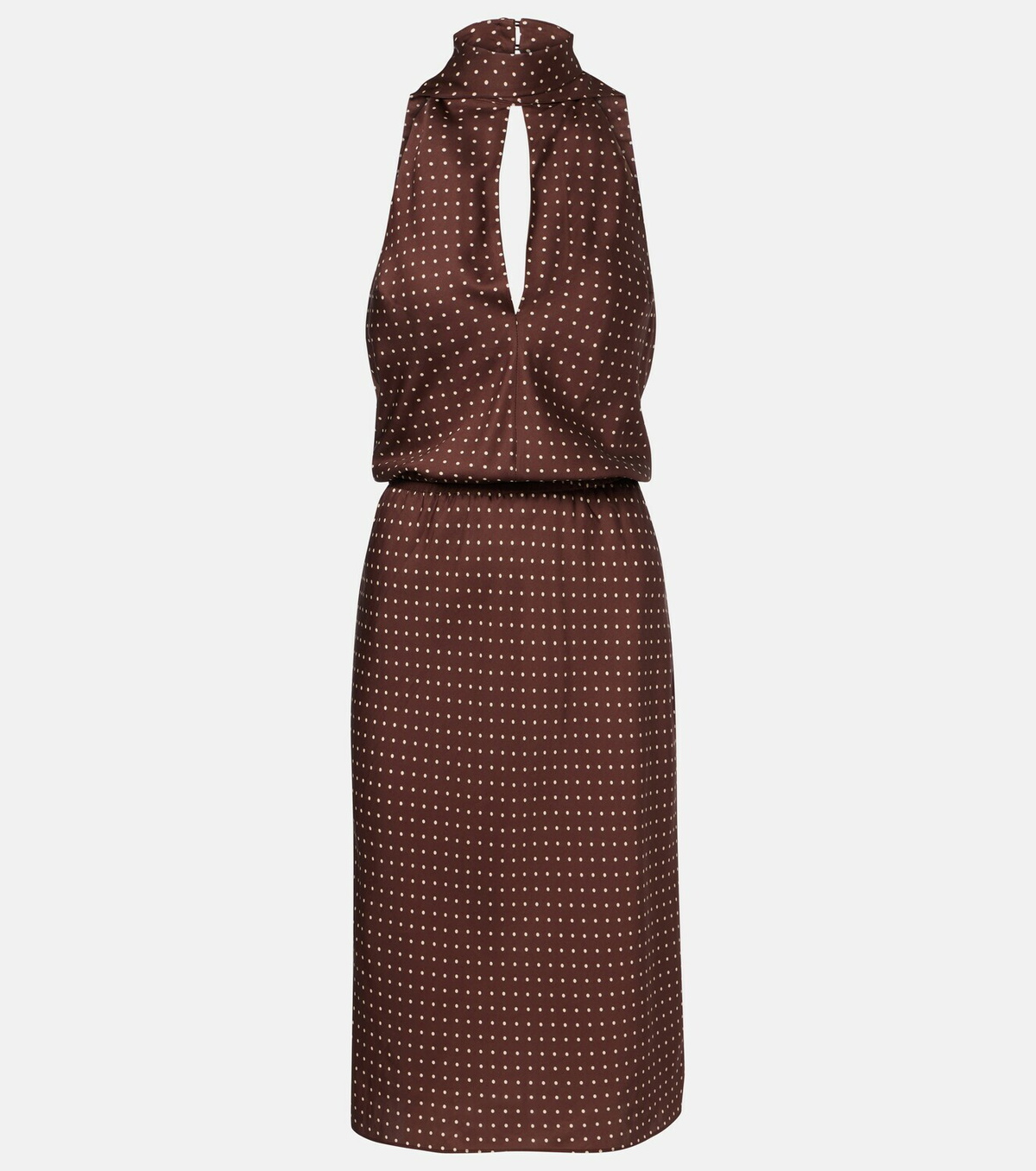 Posse Phoebe polka-dot halterneck midi dress