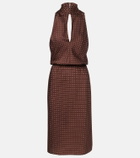 Posse Phoebe polka-dot halterneck midi dress