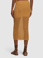 WEWOREWHAT Cotton Blend Knit Midi Skirt