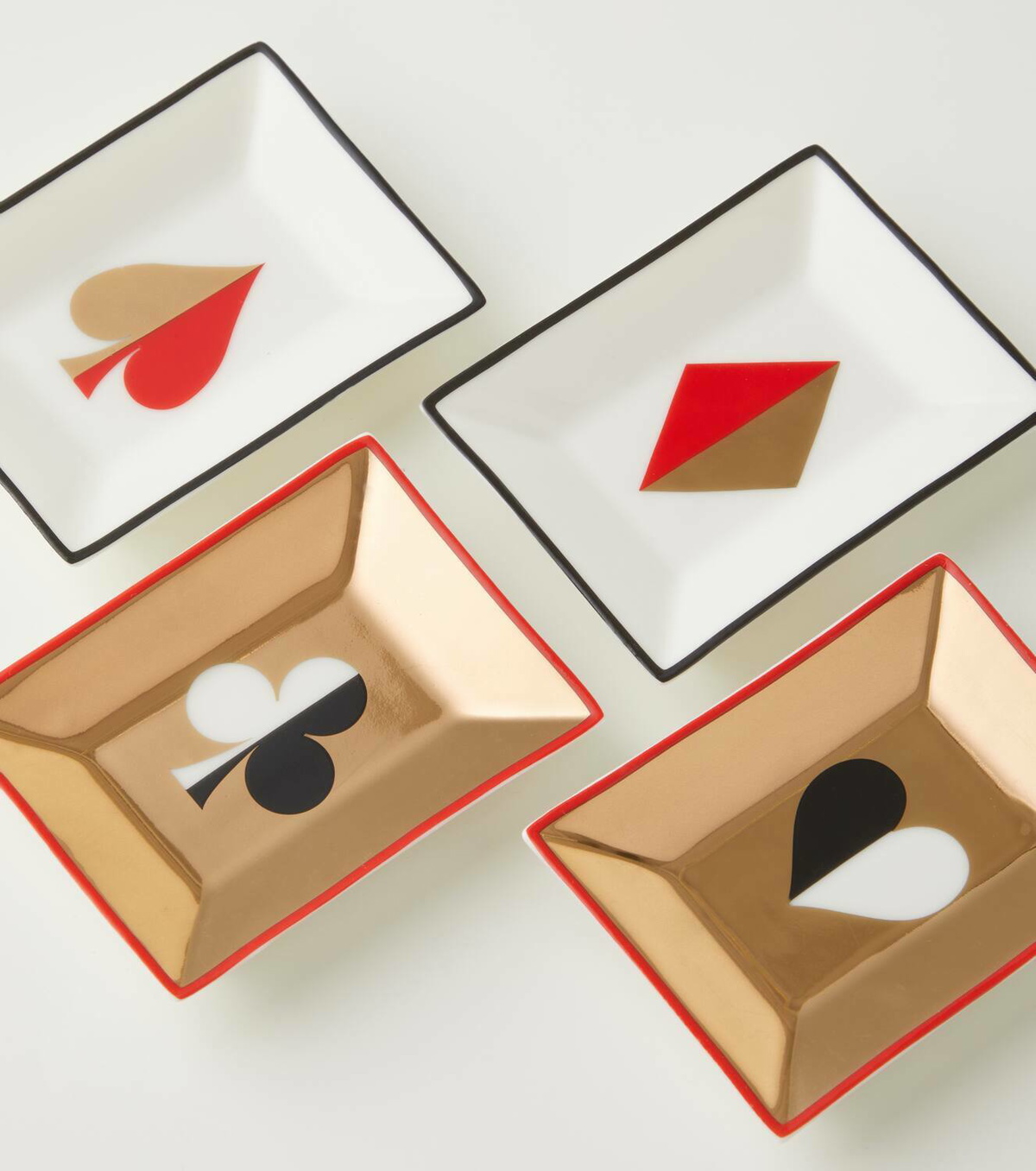 Jonathan Adler Dealer's Choice set of 4 decorative trays