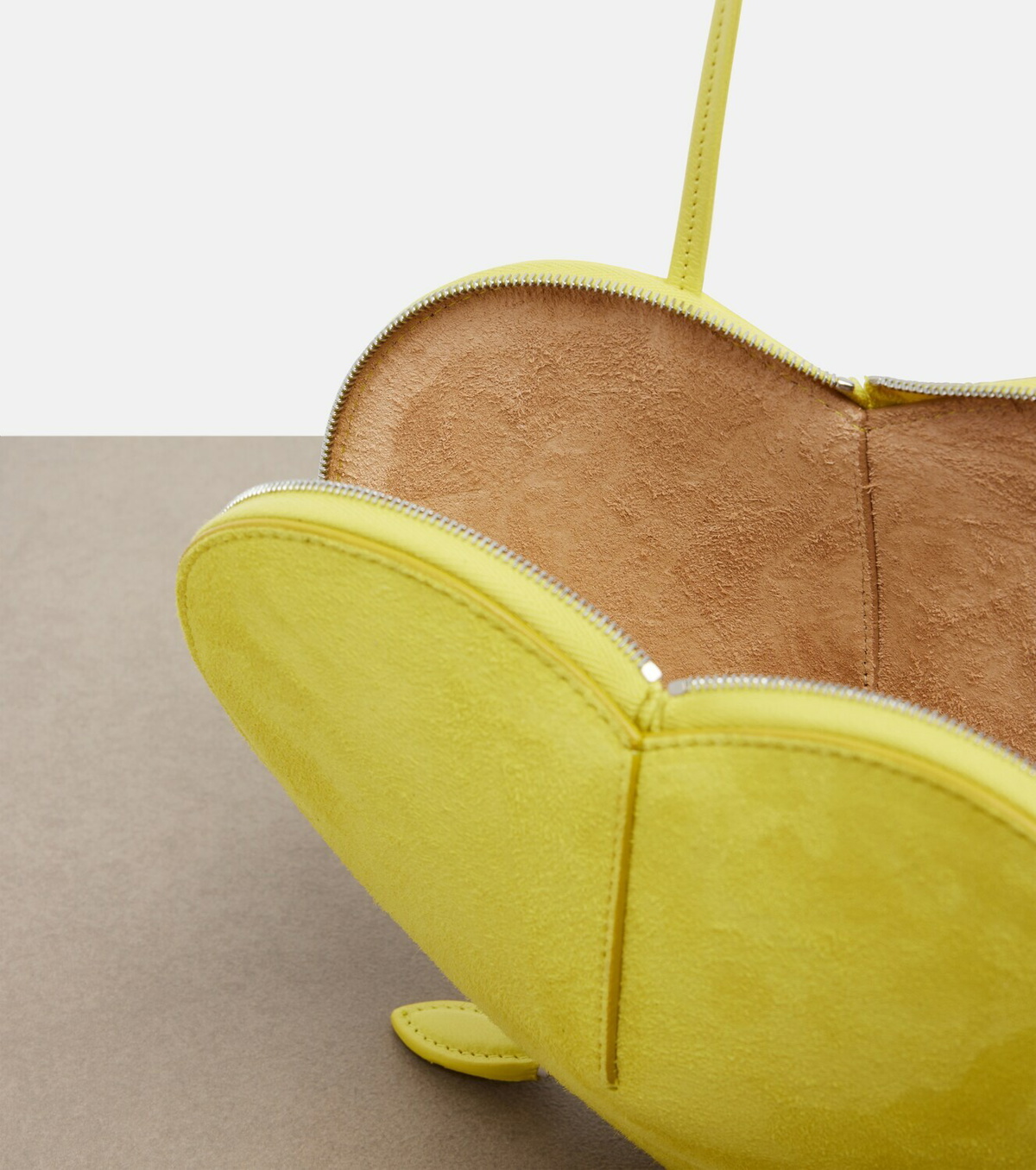 Alaïa Le Cœur leather and suede crossbody bag