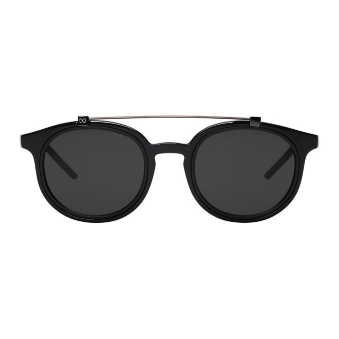 Photo: Dolce and Gabbana Black Top Bar Sunglasses
